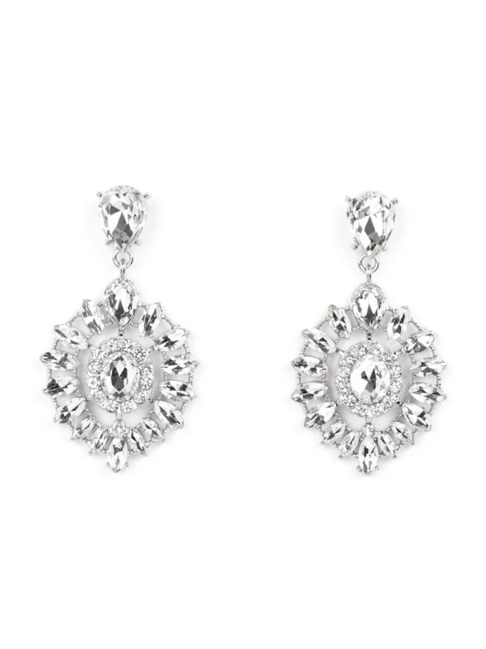 Paparazzi My Good LUXE Charm White Post Earrings
